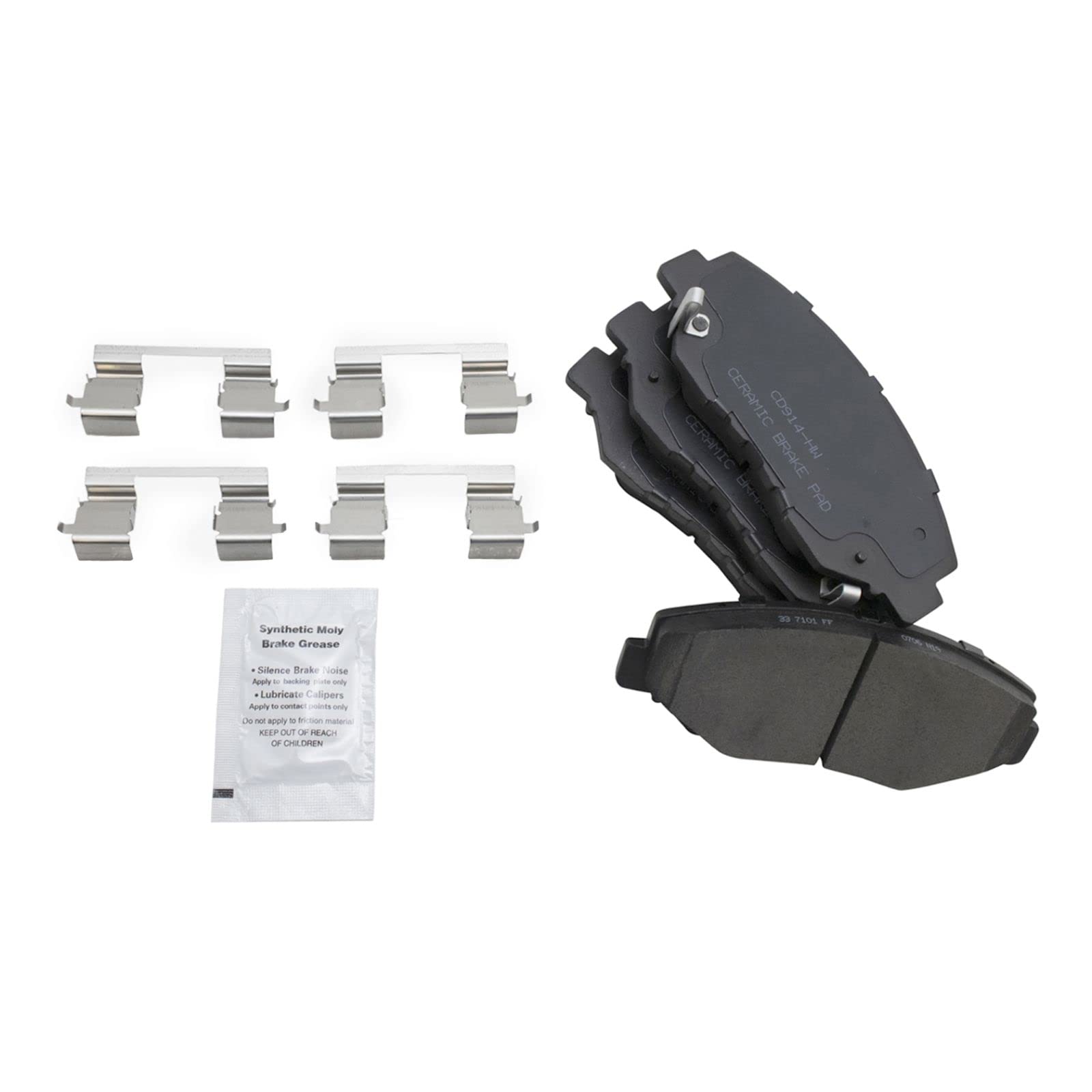 High-Performance Front Ceramic Brake Pad & Coated Rotor Kit with Brake Fluids - Compatible with Honda Accord & Civic - Perfect for Daily Commuting, City Driving & Highway Safety