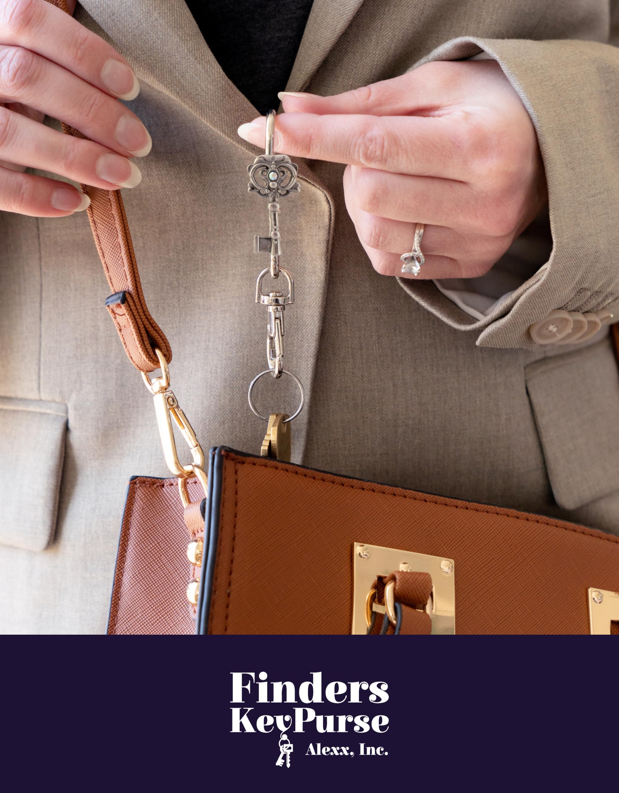 Women's Key Finder Charm - Cute Keychain & Purse Organizer Accessory | Perfect Gift for Mom, Wife, Girlfriend | Great for Everyday Use, Travel & Home Organization