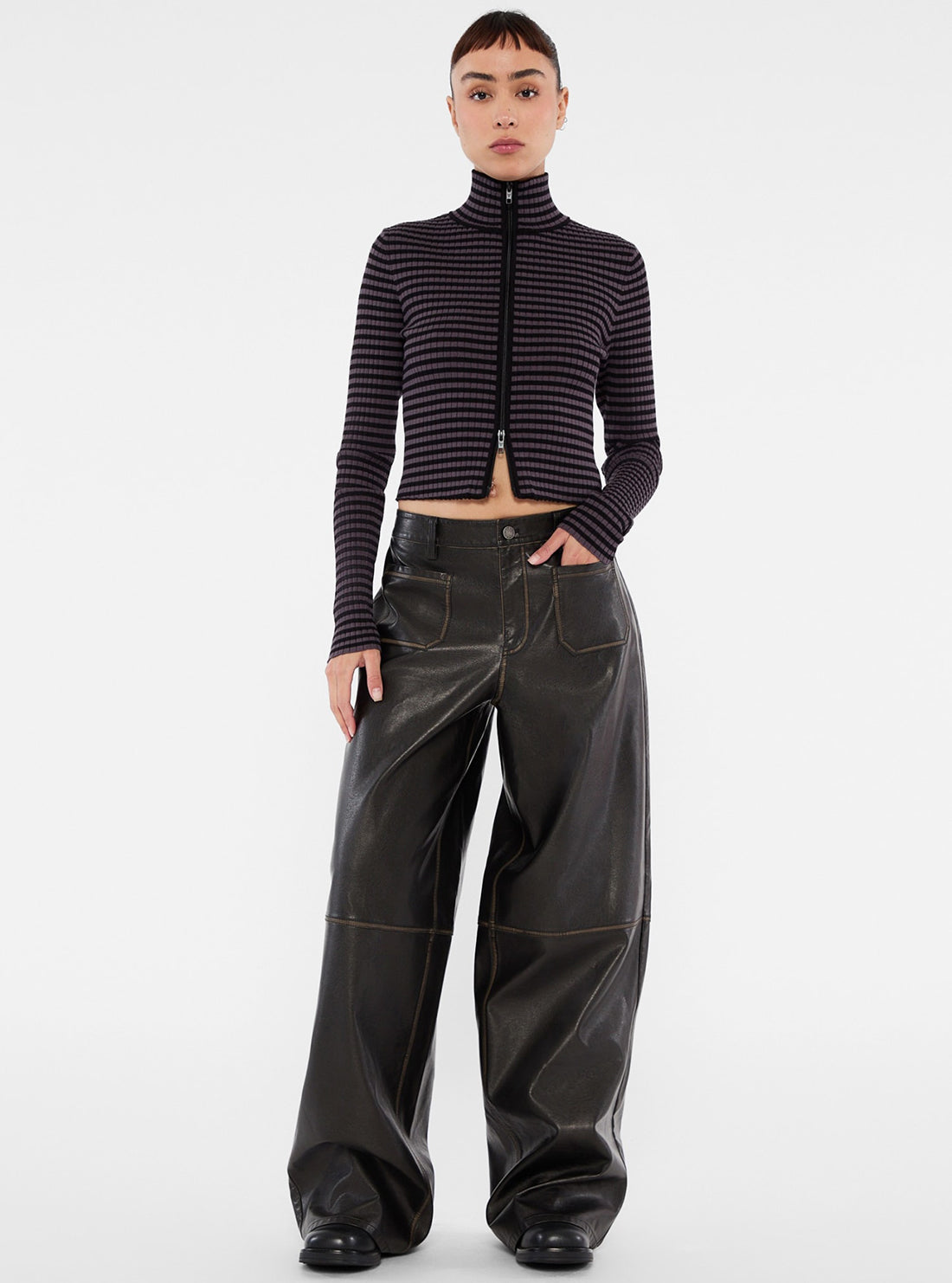 Guess Originals Black Stripe Sweater for Women - Soft Cotton Pullover with Classic Stripes | Perfect for Casual Outfits, Office Wear & Weekend Getaways