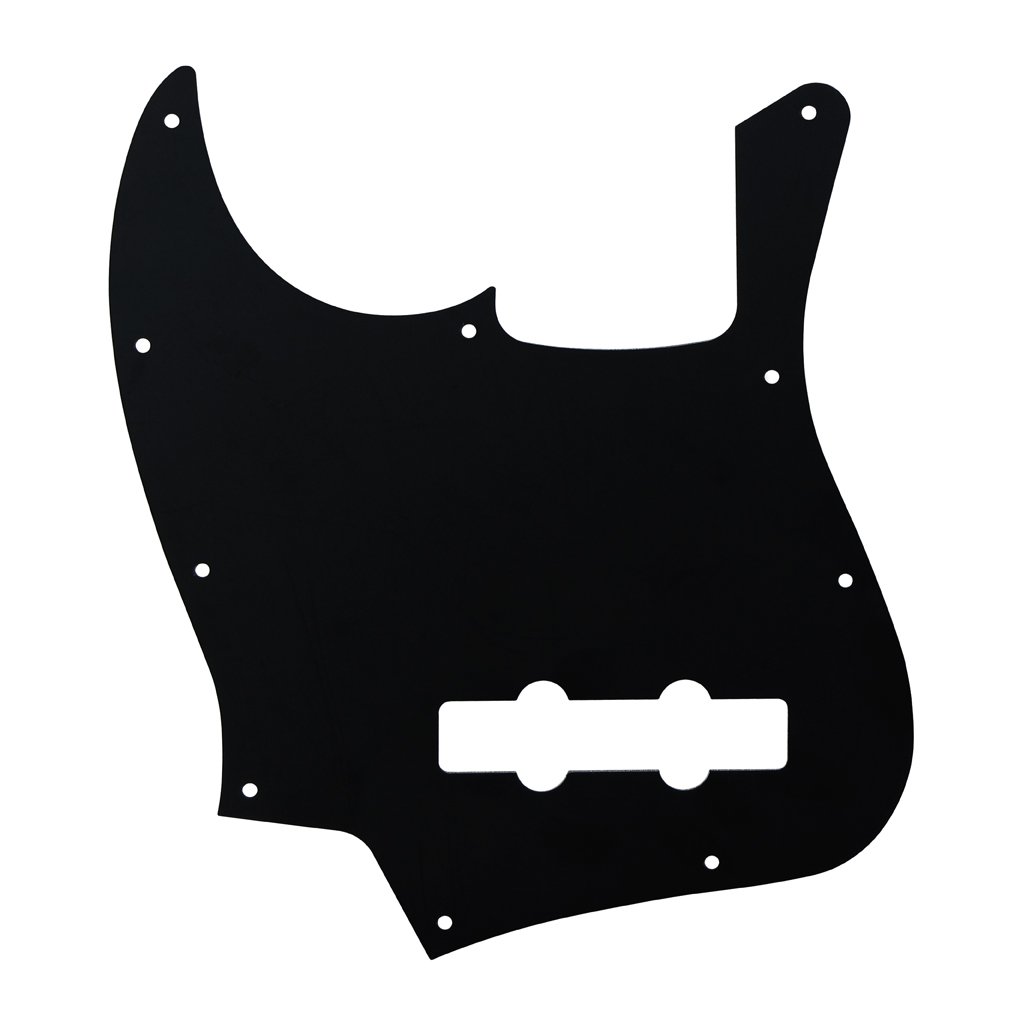 FLEOR 4-Ply J Bass Pickguard for 4-String USA/Mexican Standard JB Bass - Modern Style Scratch Plate (2pcs White & Black Pearl) - Perfect for Guitar Protection & Customization