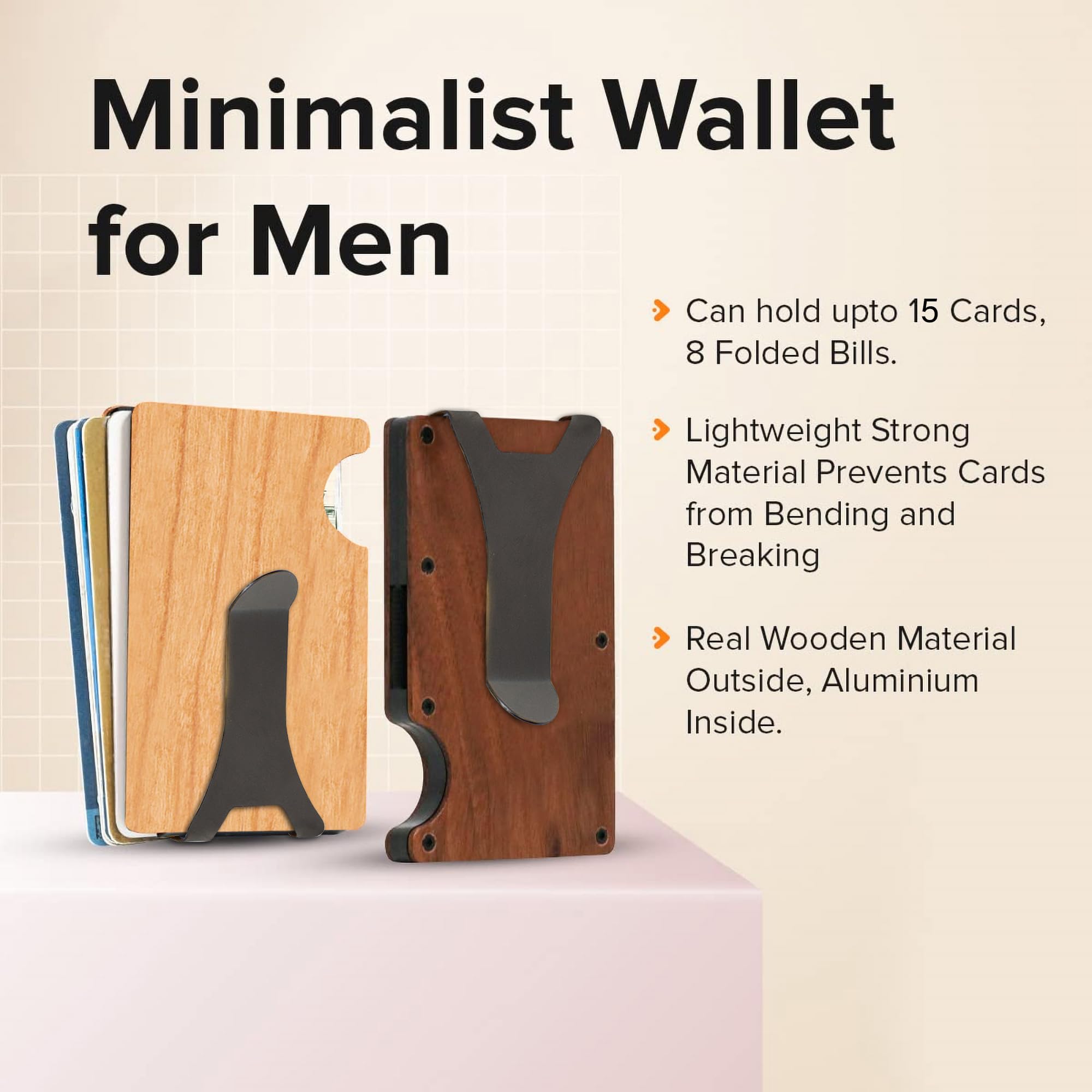 Personalized Wooden Slim Wallet for Men with RFID Blocking - Custom Engraved Money Clip & Wooden Gift Box - Ideal for Boyfriend, Husband, Father - Hawaiian Turtle Design (4-Walnut) | Perfect for Travel, Business & Everyday Use