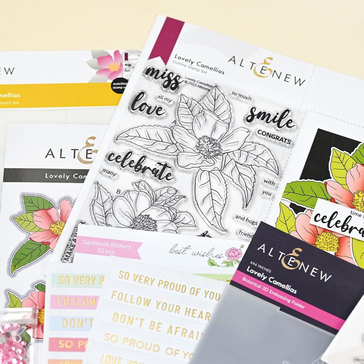 Altenew x Pinkfresh Studio Posy Party Mix Class - Floral Stamping & Cardmaking Workshop for Beginners & Experts | Perfect for DIY Greeting Cards, Scrapbooking & Paper Crafting