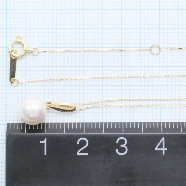 18K Yellow Gold Pearl Necklace - Elegant Women's Jewelry for Weddings, Parties & Special Occasions