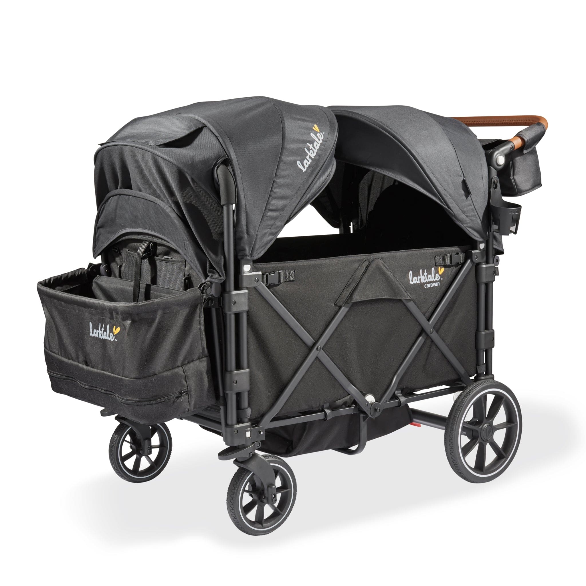 Larktale 2024 Caravan Quad Stroller Wagon - 4-in-1 All-Terrain Baby Stroller & Wagon for Outdoor Adventures, Beach, Park, and Shopping