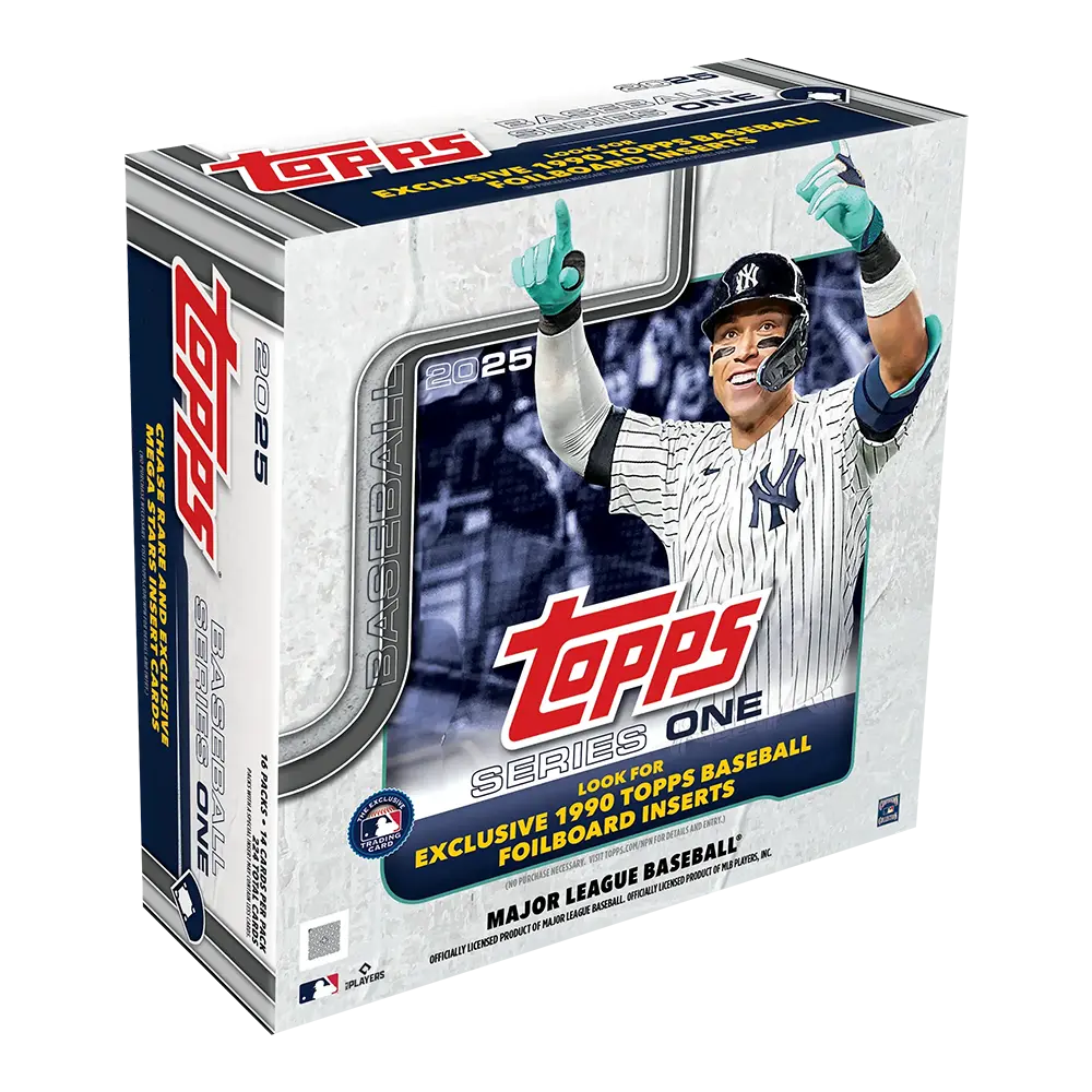 2025 Topps Series 1 Baseball Cards Mega Box - 100+ Trading Cards, Rookies & Inserts - Perfect for Collectors, Gifts & Fantasy Baseball Fans (Ideal for Sports Memorabilia Collections & Game Room Displays)