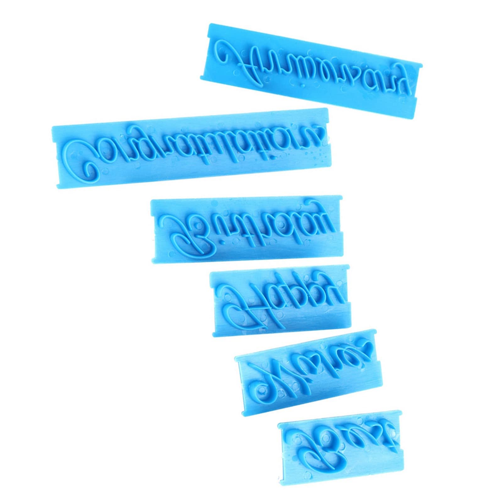 Zerodis 3-Piece Handwriting Letter Cake Embosser Set - Plastic DIY Cake Decorating Tools for Fondant, Dessert & Baking | Perfect for Birthday Cakes, Wedding Desserts & Party Treats