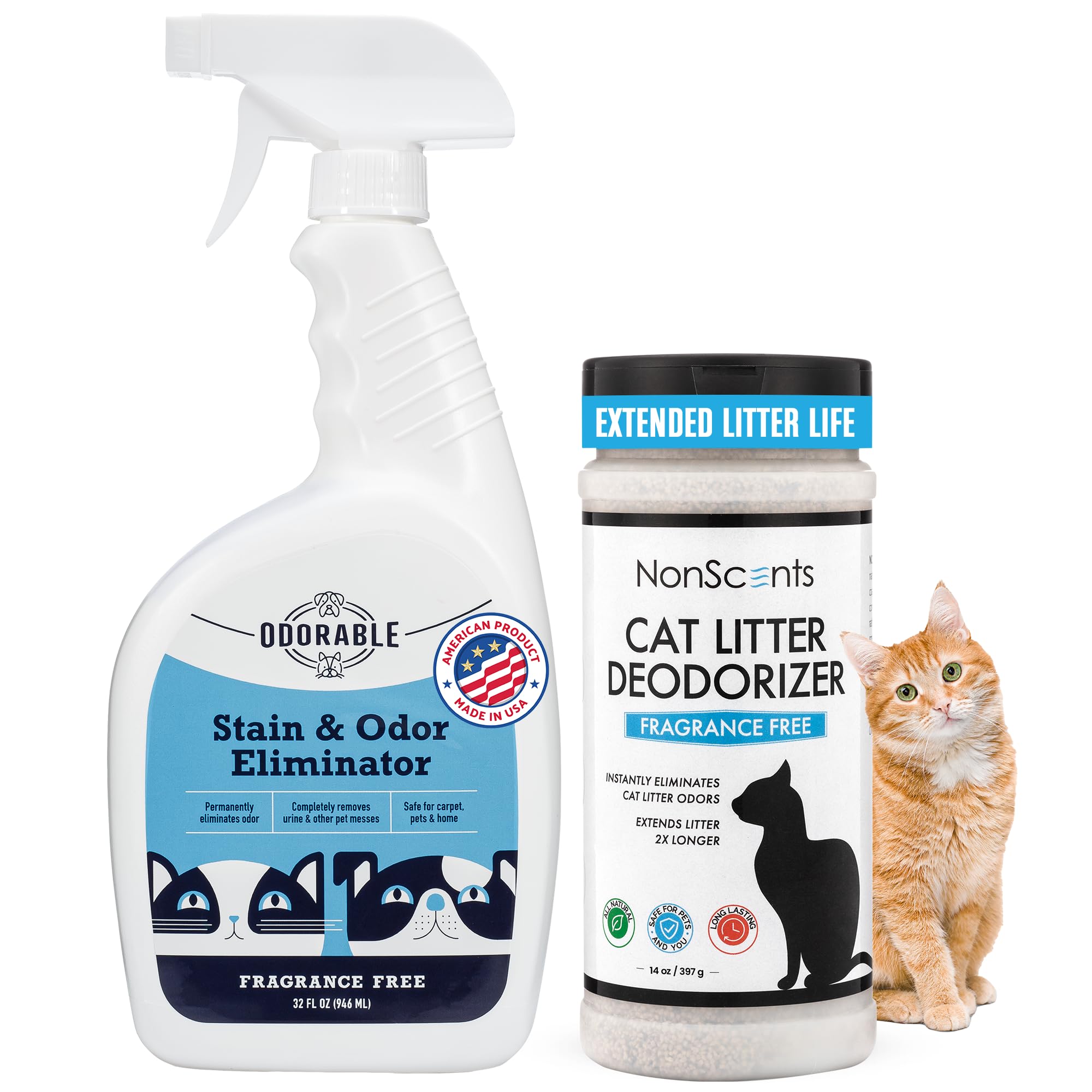 NonScents Cat Lover's Bundle - Odor-Free Cat Litter & Accessories for Multi-Cat Homes - Perfect for Small Apartments & Pet-Friendly Spaces