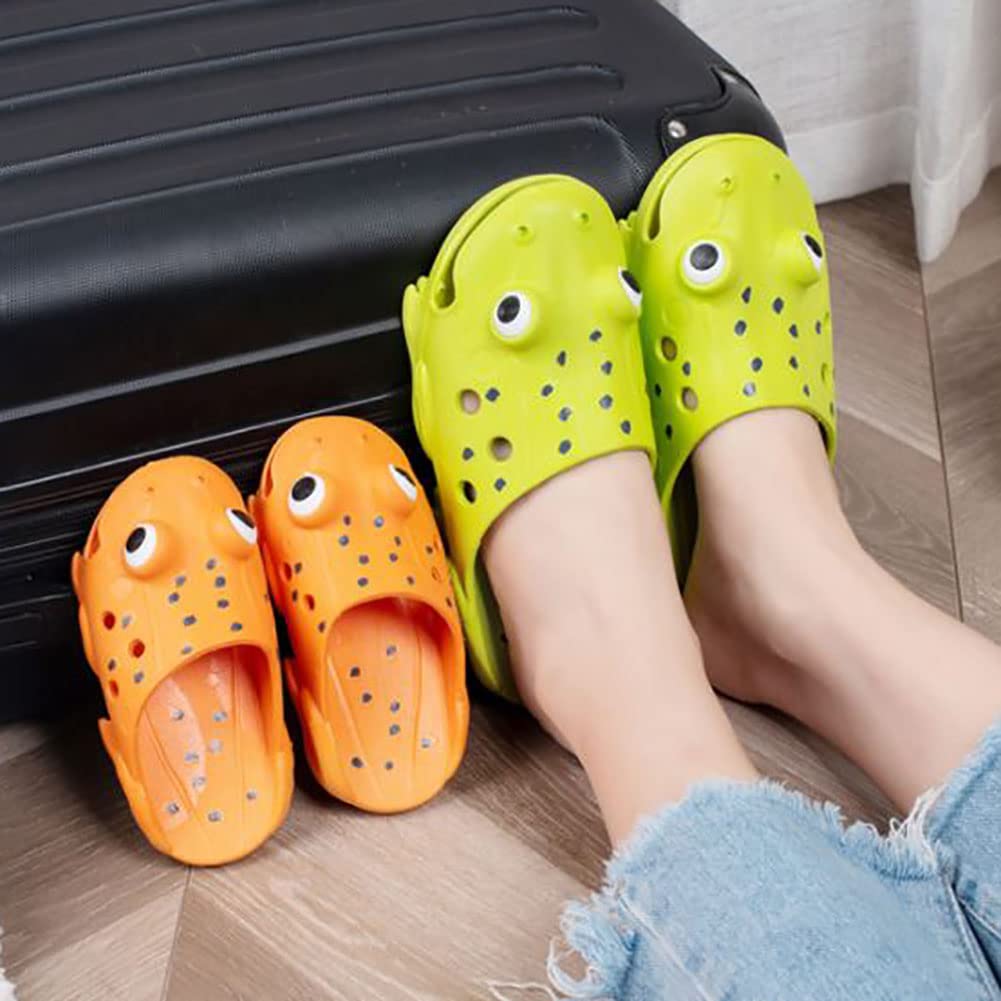 Frog Slippers for Men & Women - Cute Cartoon Animal House Slippers, Bathroom & Pool Slides - Perfect for Home, Spa, Beach and Indoor Comfort