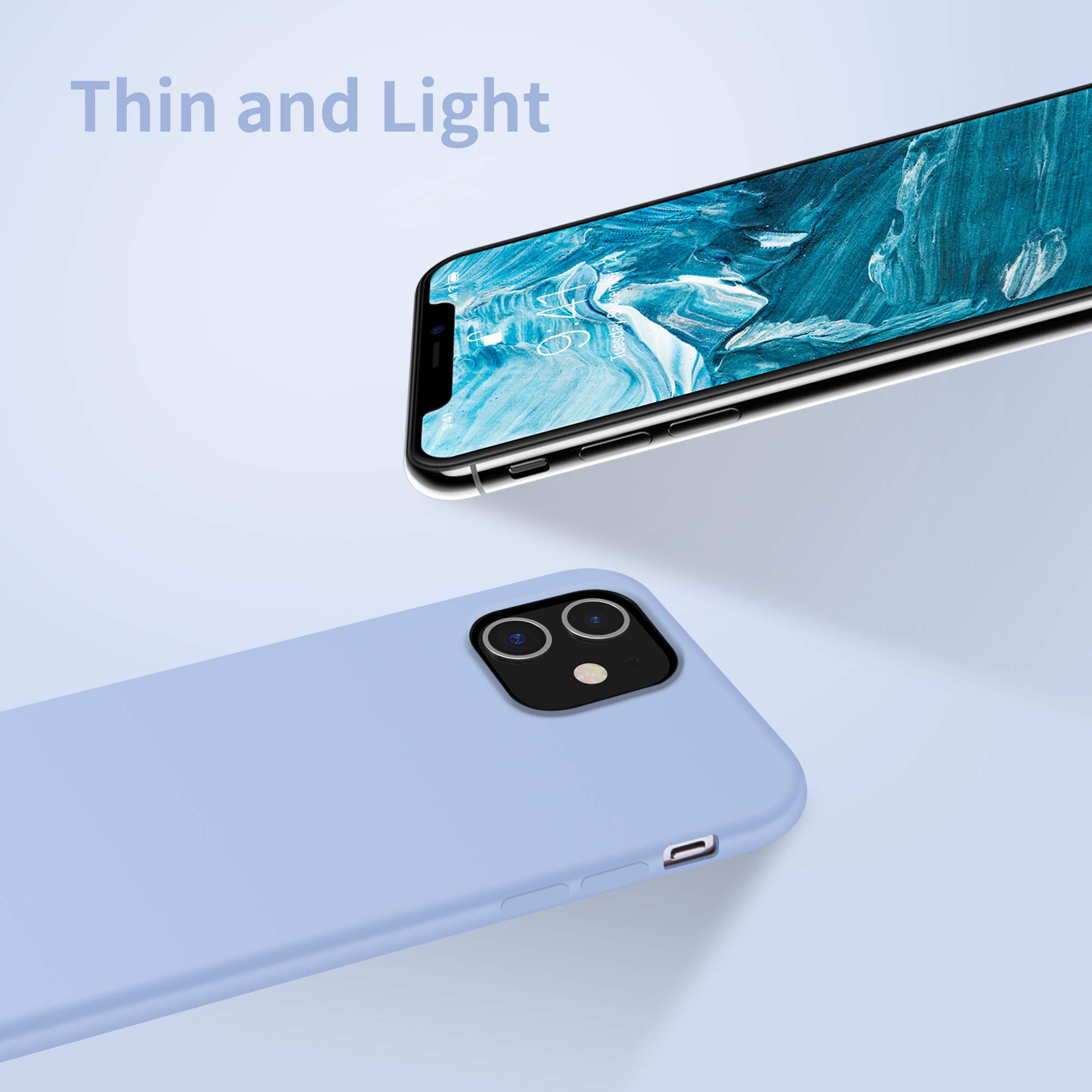 OTOFLY Ultra Slim Liquid Silicone Case for iPhone 11 - Shockproof & Anti-Scratch Protective Cover with Full Body Protection (Light Blue) | Perfect for Everyday Use, Travel & Outdoor Activities
