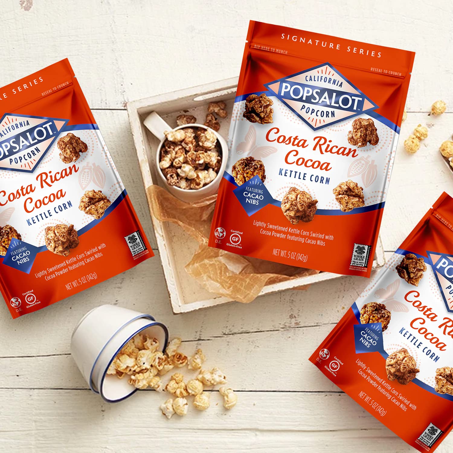Gourmet Popcorn Variety Pack - 6 Flavors Including Costa Rican Cocoa | Oven-Baked, Gluten-Free, Air & Oil-Popped Snacks | Healthy Movie Night, Party & Office Treats | Popsalot Premium Popcorn