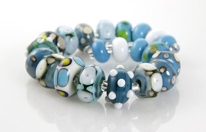 Handmade Dark Turquoise Lampwork Glass Beads for Jewelry Making - Perfect for Necklaces, Bracelets, and DIY Craft Projects