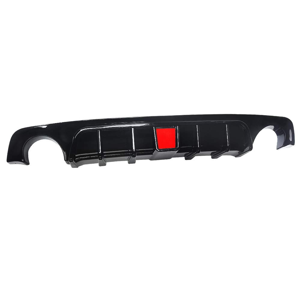 Gloss Black Rear Diffuser with Brake LED for 2018-2024 Infiniti Q50 | Lower Bumper Splitter Lip Spoiler | Enhances Aerodynamics & Sporty Style for Street Racing & Car Shows