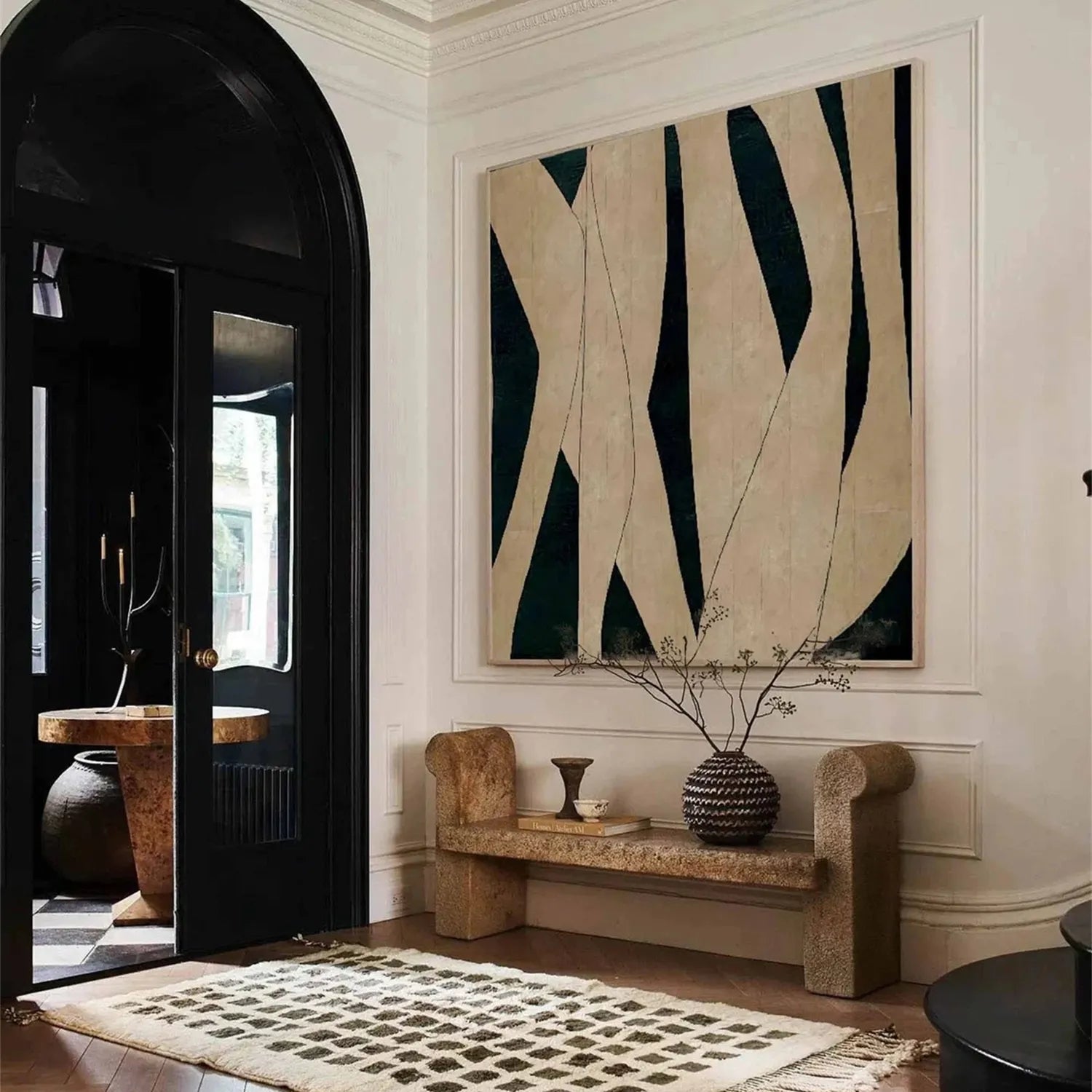 Abstract Tranquility Art Painting #WS155 - Modern Wall Decor for Living Room, Bedroom & Office - Handmade Canvas Artwork for Home & Office Decoration