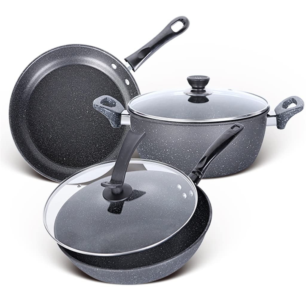 OIPYI 10-Piece Non-Stick Cookware Set - Frying Pan, Soup Pot, Stew Pot, Wok & Saucepan for Kitchen Cooking | Dishwasher Safe PFOA-Free Pots & Pans for Sauteing, Boiling, Frying & Steaming | Perfect for Home Chefs & Family Meals