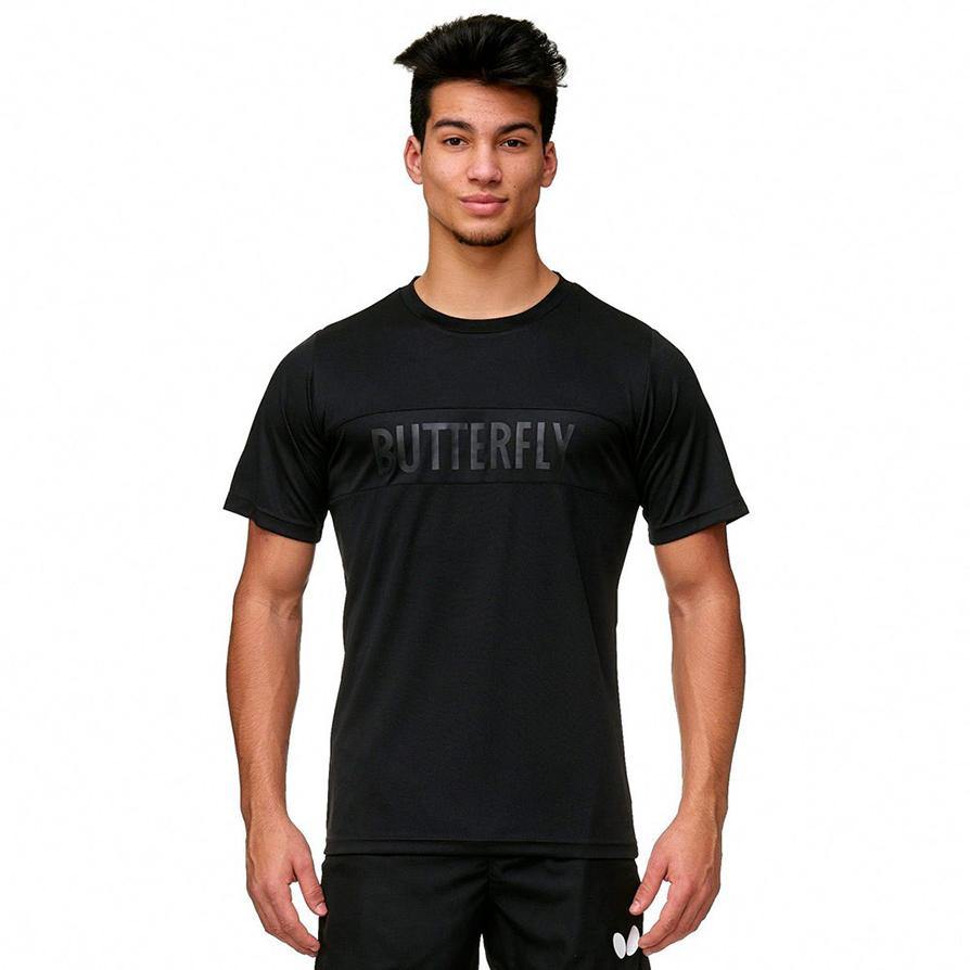 Butterfly Stripe T-Shirt for Women - Soft Cotton Casual Tee [Black] | Perfect for Summer Outfits, Beach Vacations & Street Style Fashion