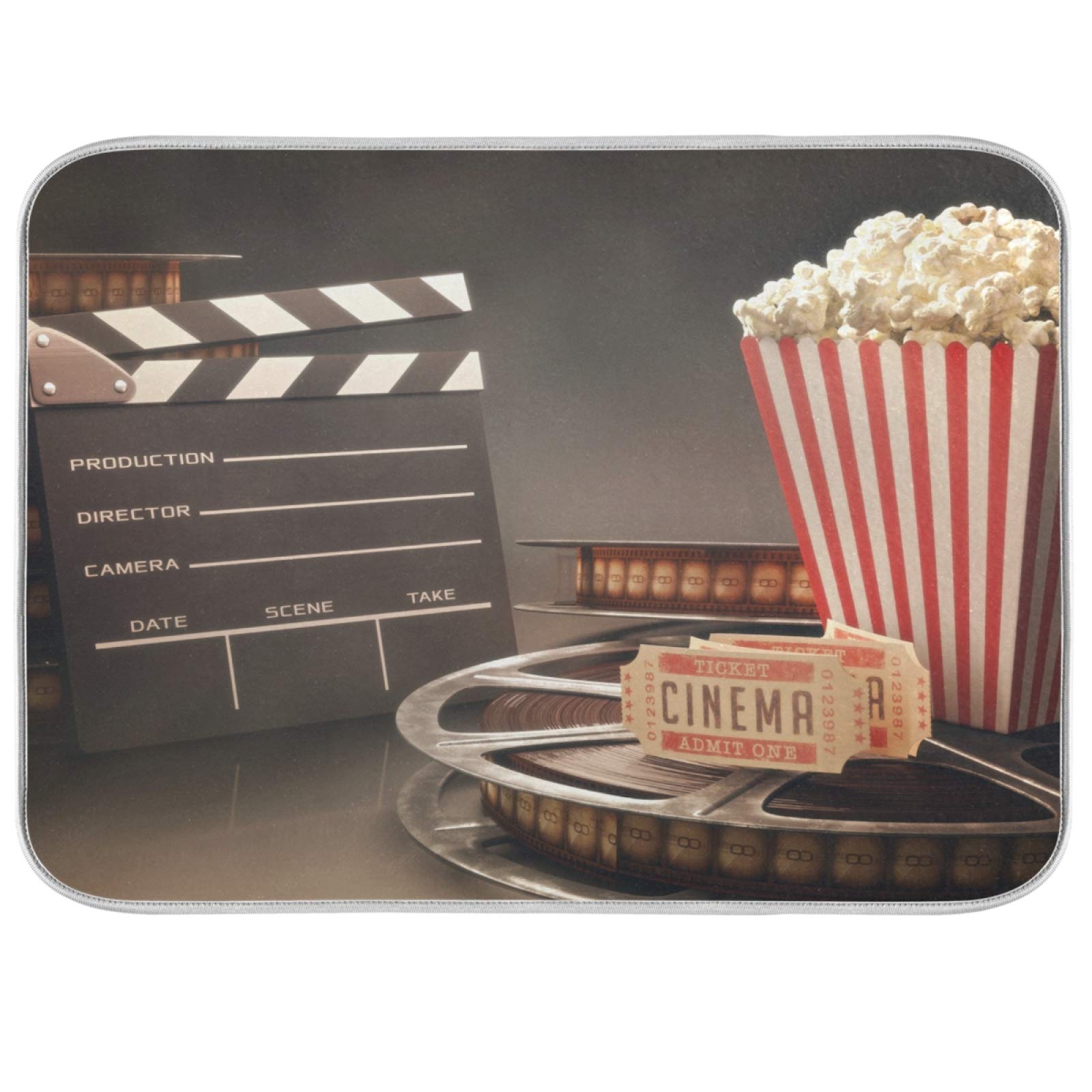 ATTX Extra Large Popcorn Dish Drying Mat - 16x18in Microfiber for Movie Nights