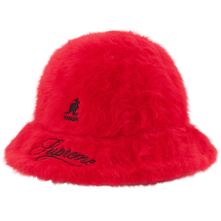 Supreme Kangol Furgora Casual Red Bucket Hat - Stylish Unisex Sun Hat for Outdoor Activities, Beach, and Summer Fashion