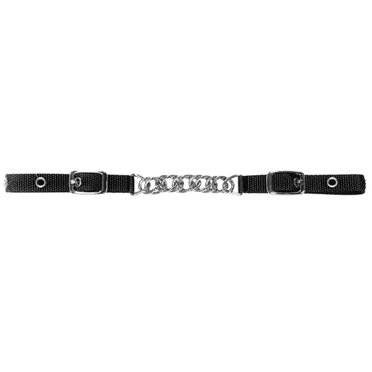 Durable Flat Chain Nylon Curb Strap for Dog Collars - Adjustable Pet Training Accessory for Walking & Control