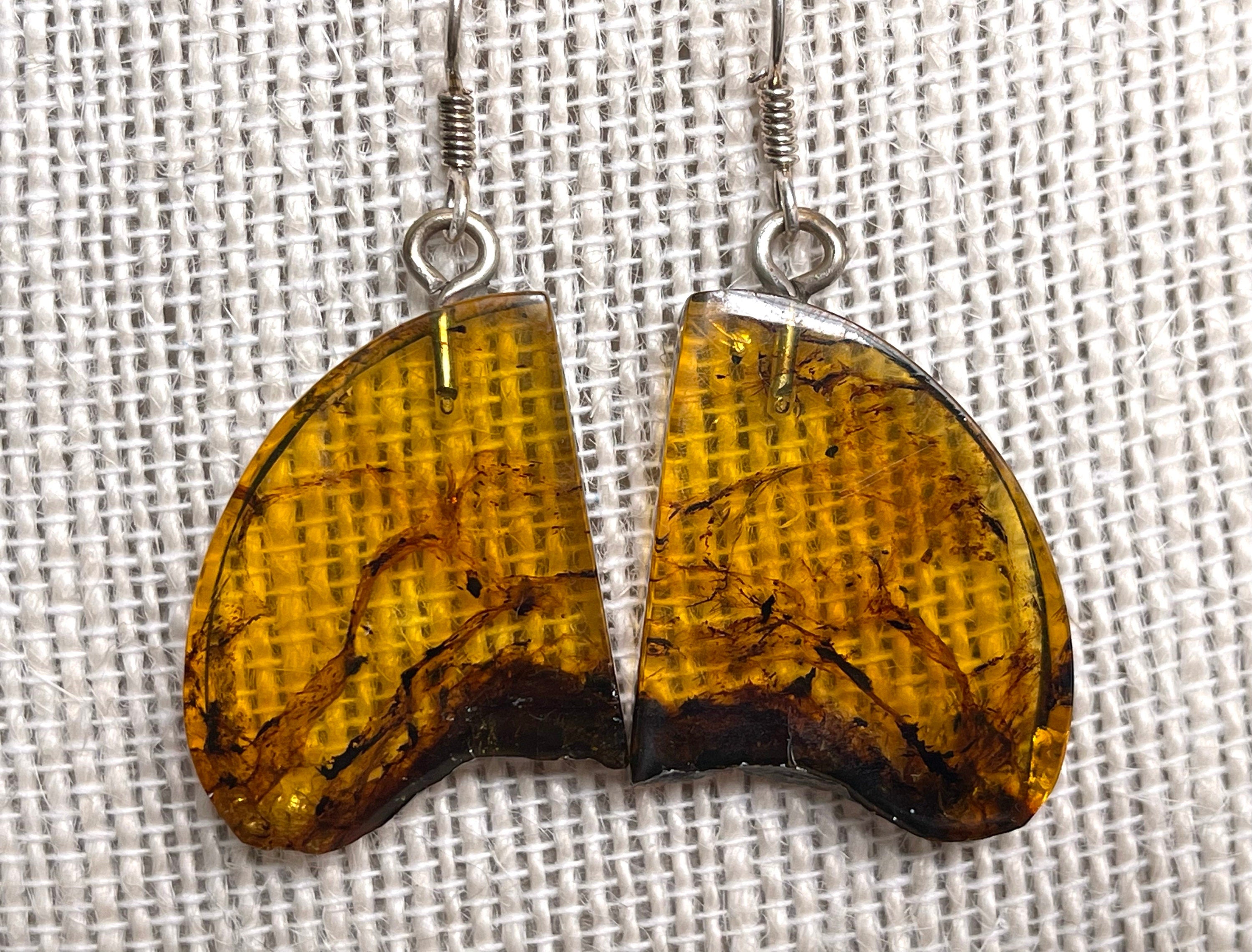 AMBER Crystal Earrings - Handmade Healing Jewelry with Natural Stones | Elegant Dangle Statement Earrings for Women | Perfect for Spiritual Healing, Meditation & Boho Fashion