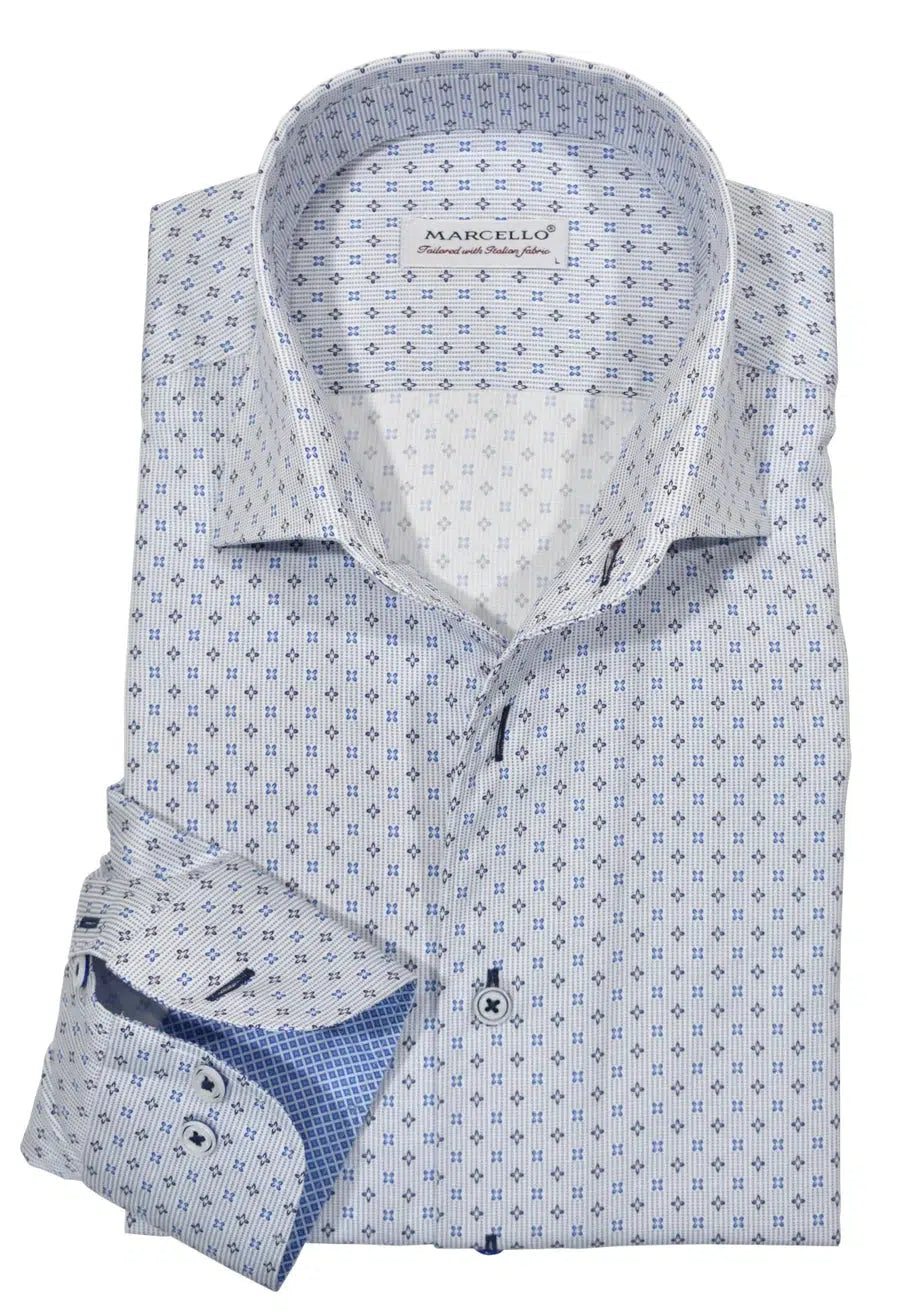 CMW714R Men's Navy Blue Casual Cotton Shirt - Stylish & Comfortable for Everyday Wear, Office & Outings