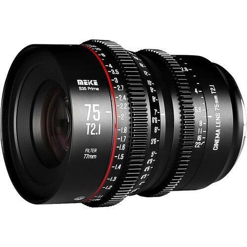 Meike 75mm T2.1 Super35 Cinema Prime Lens for PL Mount - Professional Cine Lens for Filmmaking, Videography & Photography - Ideal for Short Films, Documentaries & Studio Productions