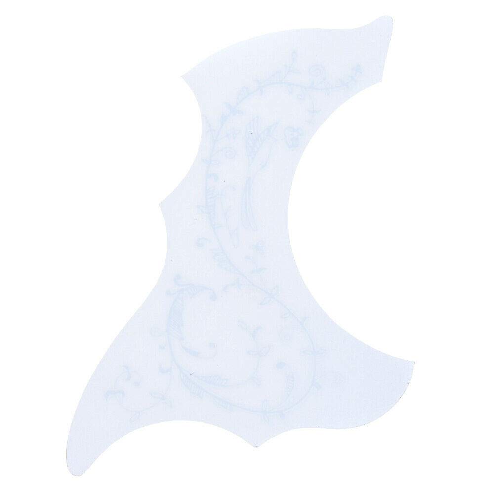 1Pcs White Acoustic Guitar Pickguard Scratch Plate Adhesive Guard for Hummingbird Style Guitars - Perfect for DIY Guitar Repair & Protection