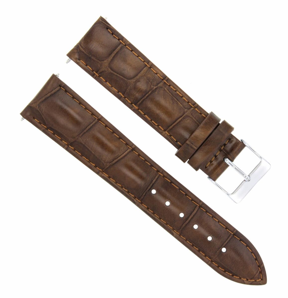 21mm Italian Genuine Leather Watch Band Strap - Compatible with Invicta 3329 Force Collection - Light Brown Replacement Strap for Men's Watches - Perfect for Dress, Business & Casual Wear