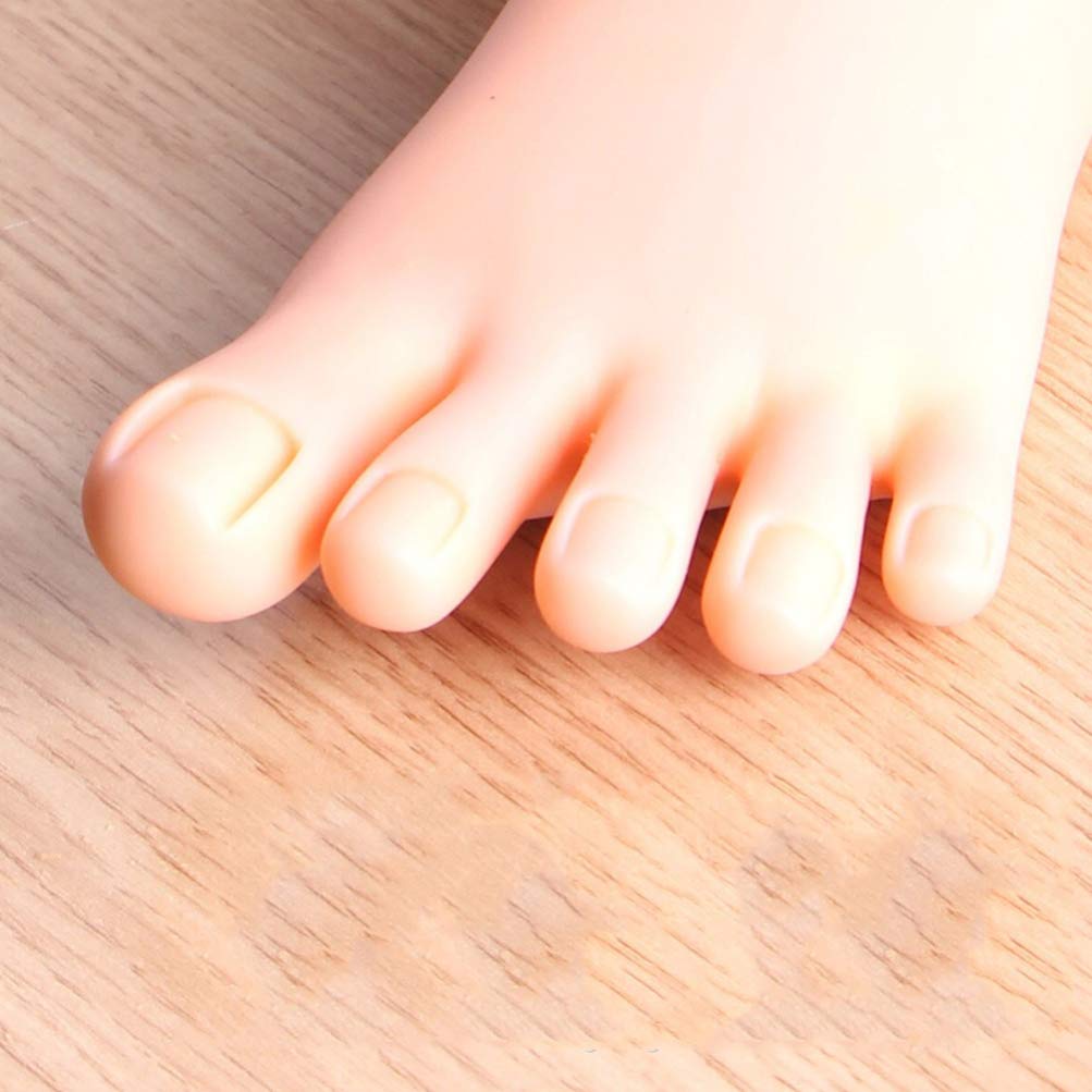 Professional Silicone Fake Foot for Nail Practice - Flexible Movable Bracket Nail Art Training Model - Salon & DIY Manicure Display Tool for Students & Beginners (Perfect for Nail Tech Training, Home Practice & Salon Demonstrations)