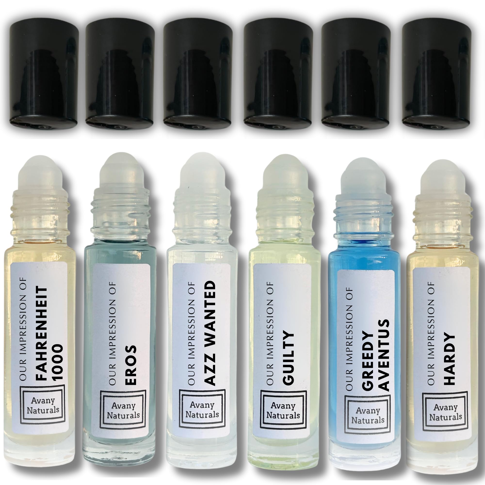 Men's Long Lasting Cologne Body Oil - Replicant Perfume Oil, Alt Fragrance for Men, Gourmand Scent, 6 Piece Set (Manly Man) | Perfect for Date Nights, Gym, Office & Everyday Wear