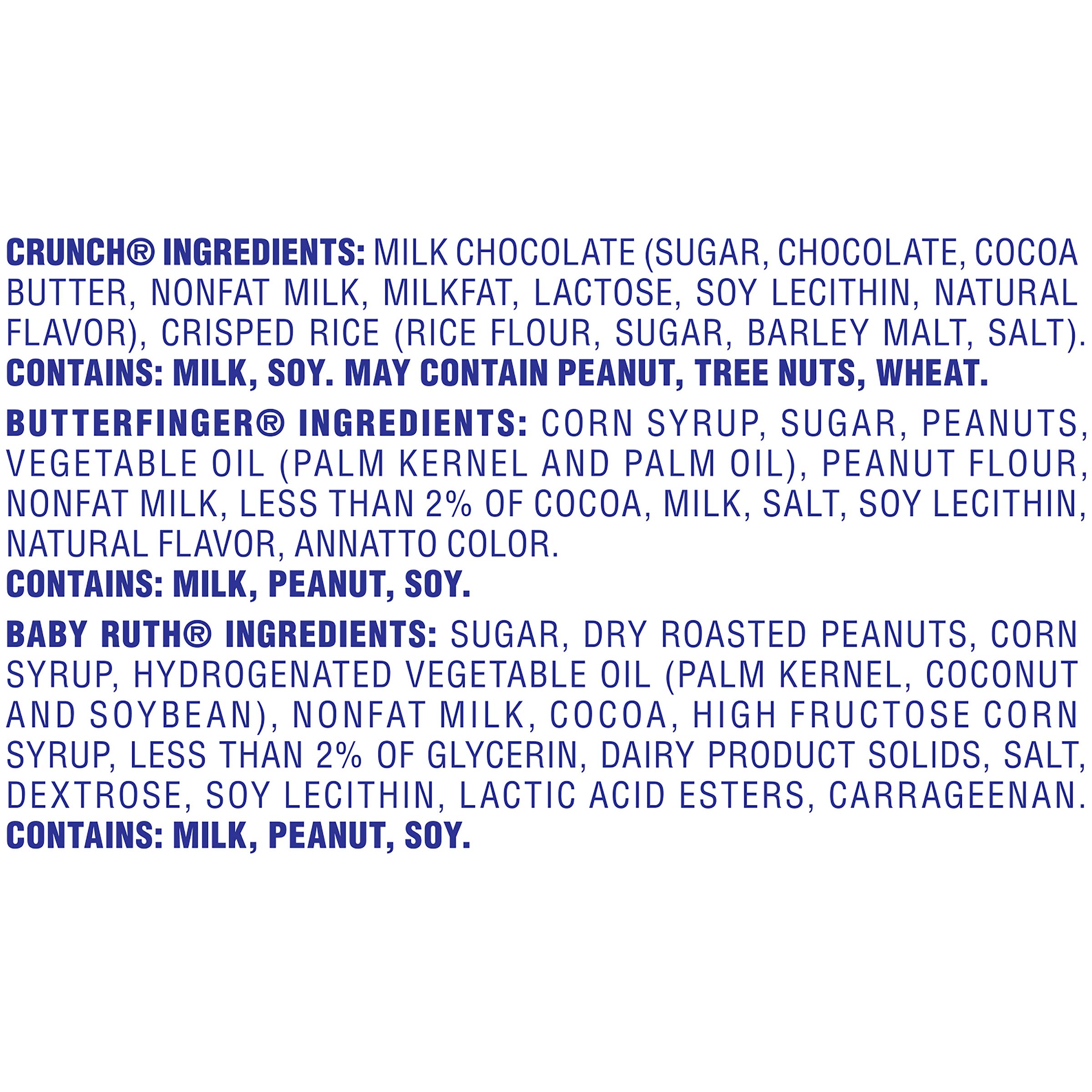 Butterfinger, CRUNCH & Baby Ruth Mini Chocolate Candy Bars Bulk Pack - 35.9oz (90 Count) - Easter Basket Stuffers, Halloween Treats, Party Favors & Office Snacks