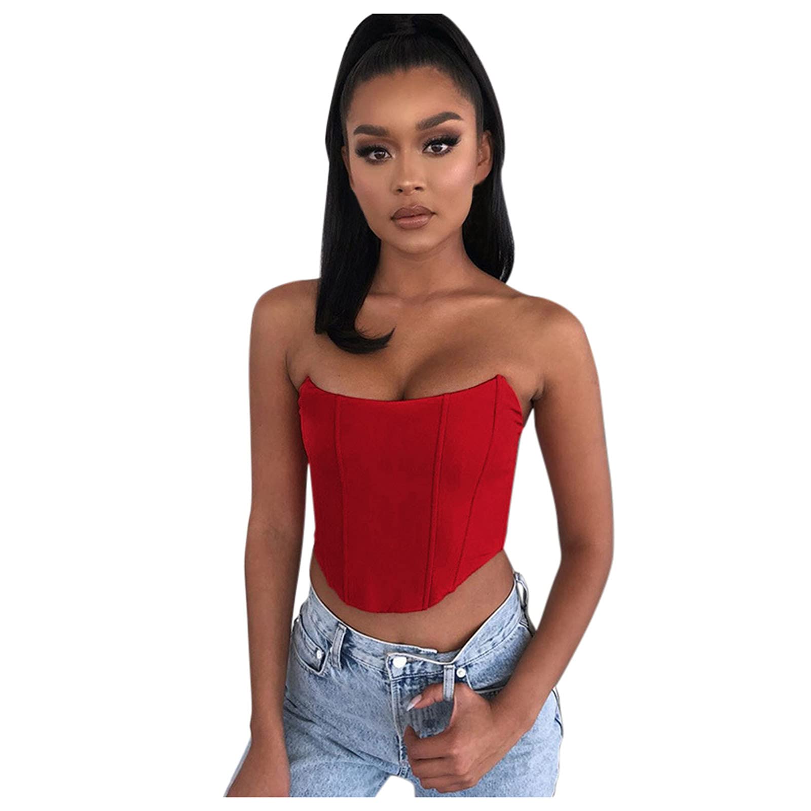 Women's Sexy Corset Bustier Top - Sleeveless Activewear Vest for Workout & Lingerie Dress | Perfect for Gym, Yoga, Date Night & Boudoir Photography