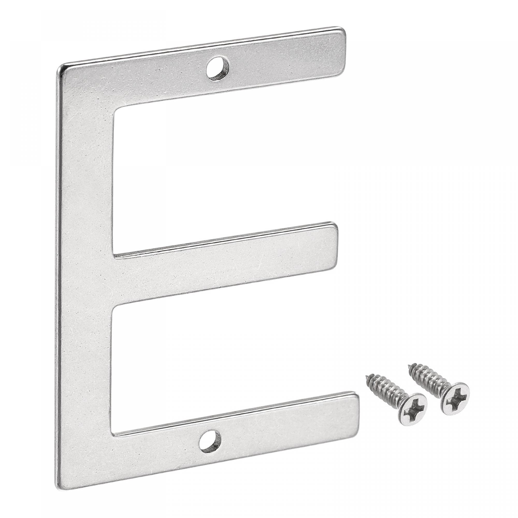 uxcell 3.94 Inch Stainless Steel Letter E - Polished Mailbox, Hotel & Door Address Sign for Home & Business (Perfect for Mailboxes, House Numbers, Office Buildings & Commercial Properties)