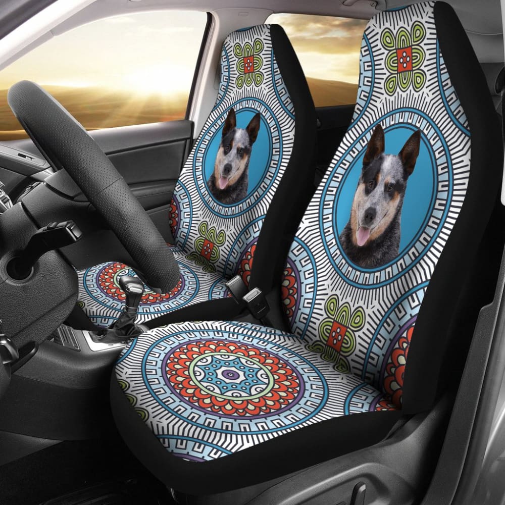 Durable Australian Cattle Dog Print Car Seat Covers for Pets - Waterproof & Non-Slip Pet Car Accessories for Dog Lovers | Perfect for Road Trips & Daily Commutes