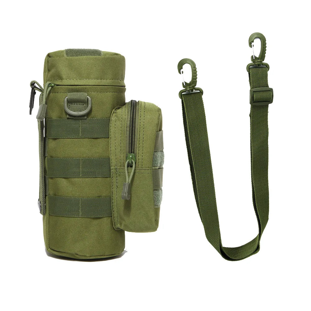 Tactical MOLLE Water Bottle Pouch with Adjustable Detachable Strap - Perfect for Hiking, Camping, and Outdoor Adventures