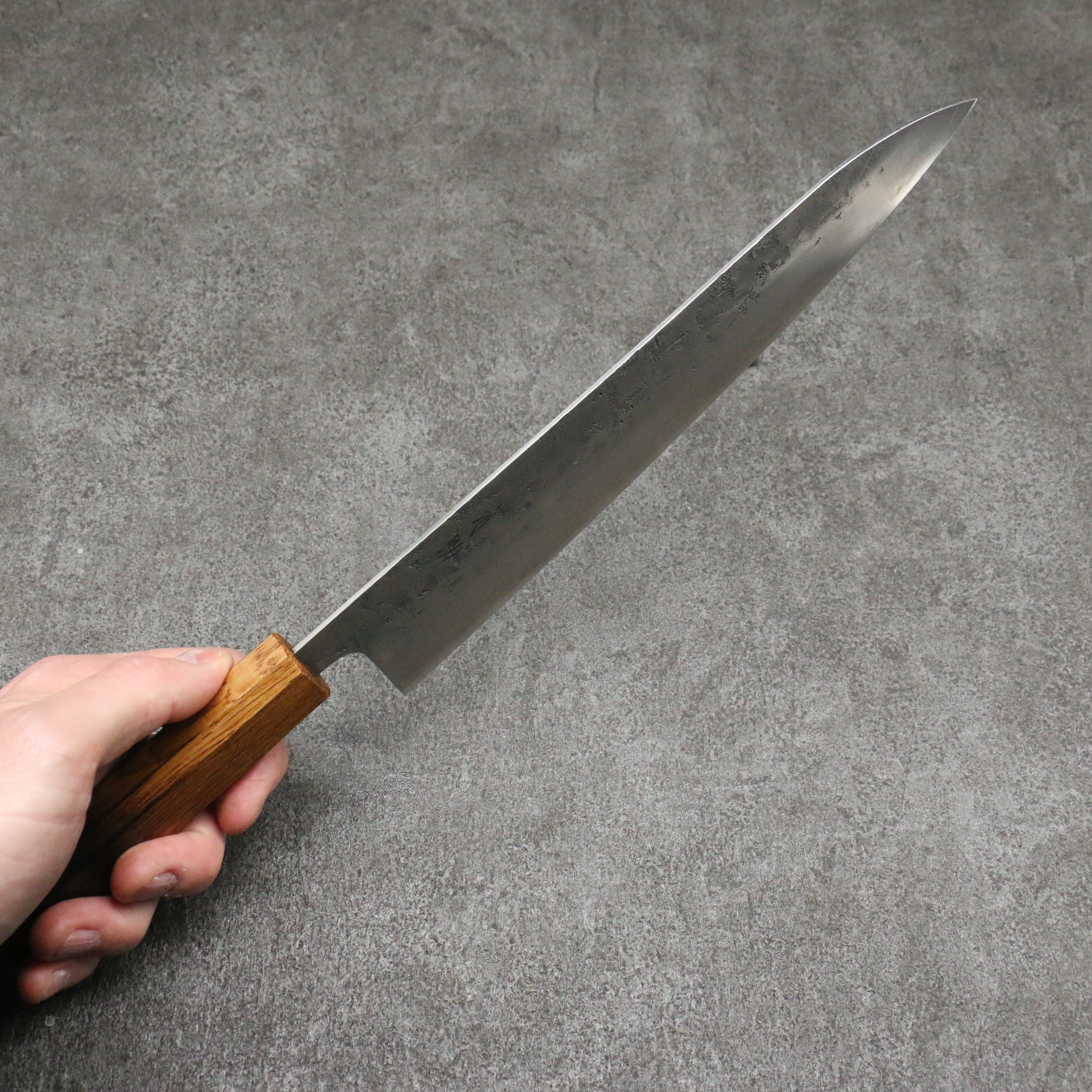 Premium Seisuke SLD Washiji Gyuto 240mm Japanese Chef Knife with Burnt Oak Handle – Ideal for Sushi, Meat Cutting & Professional Kitchen Use