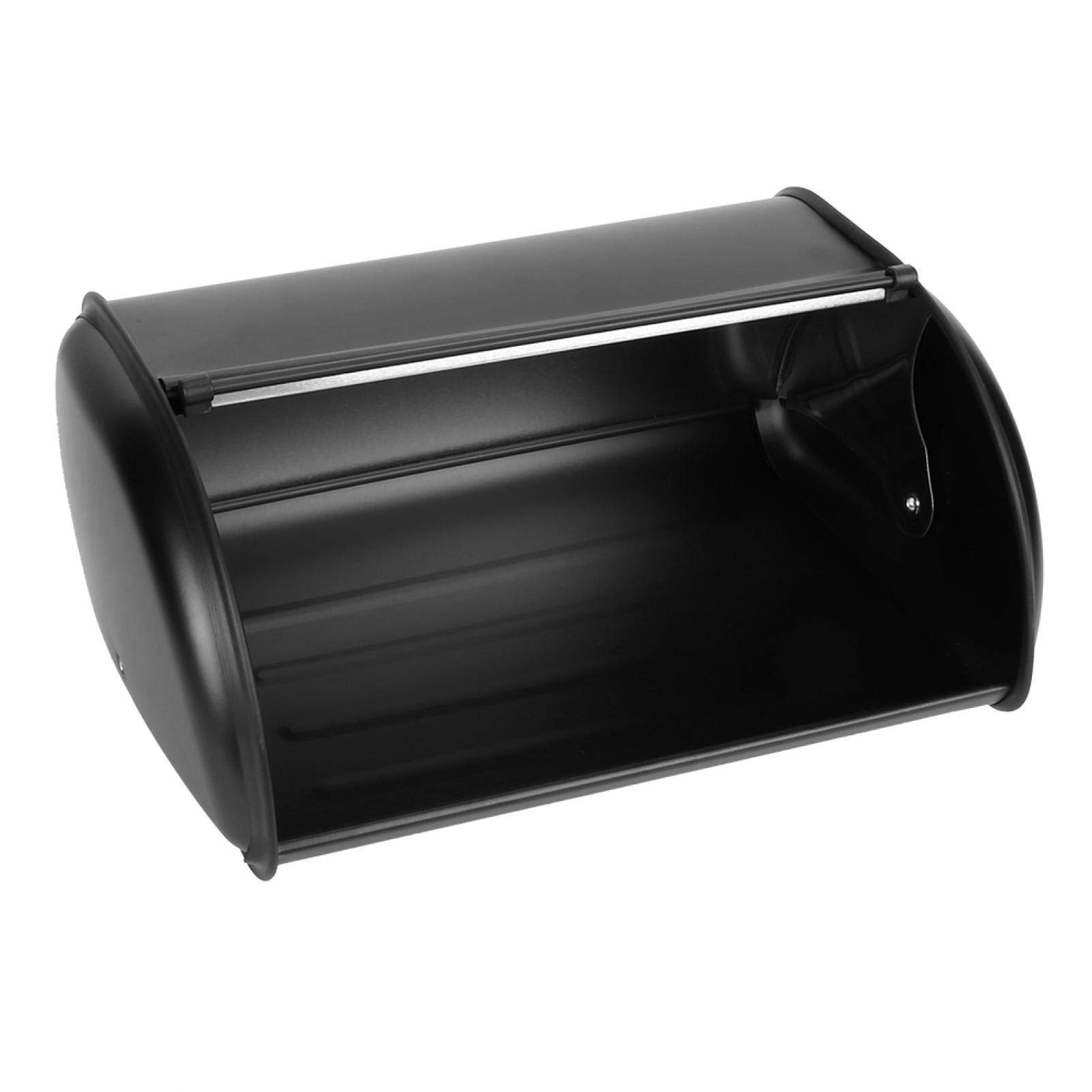 Large Capacity Food Storage Bread Box - Sturdy & Durable for Keeping Bread, Muffins, Bagels & Sandwiches Fresh | Perfect for Kitchen Countertop & Pantry Organization (Black)