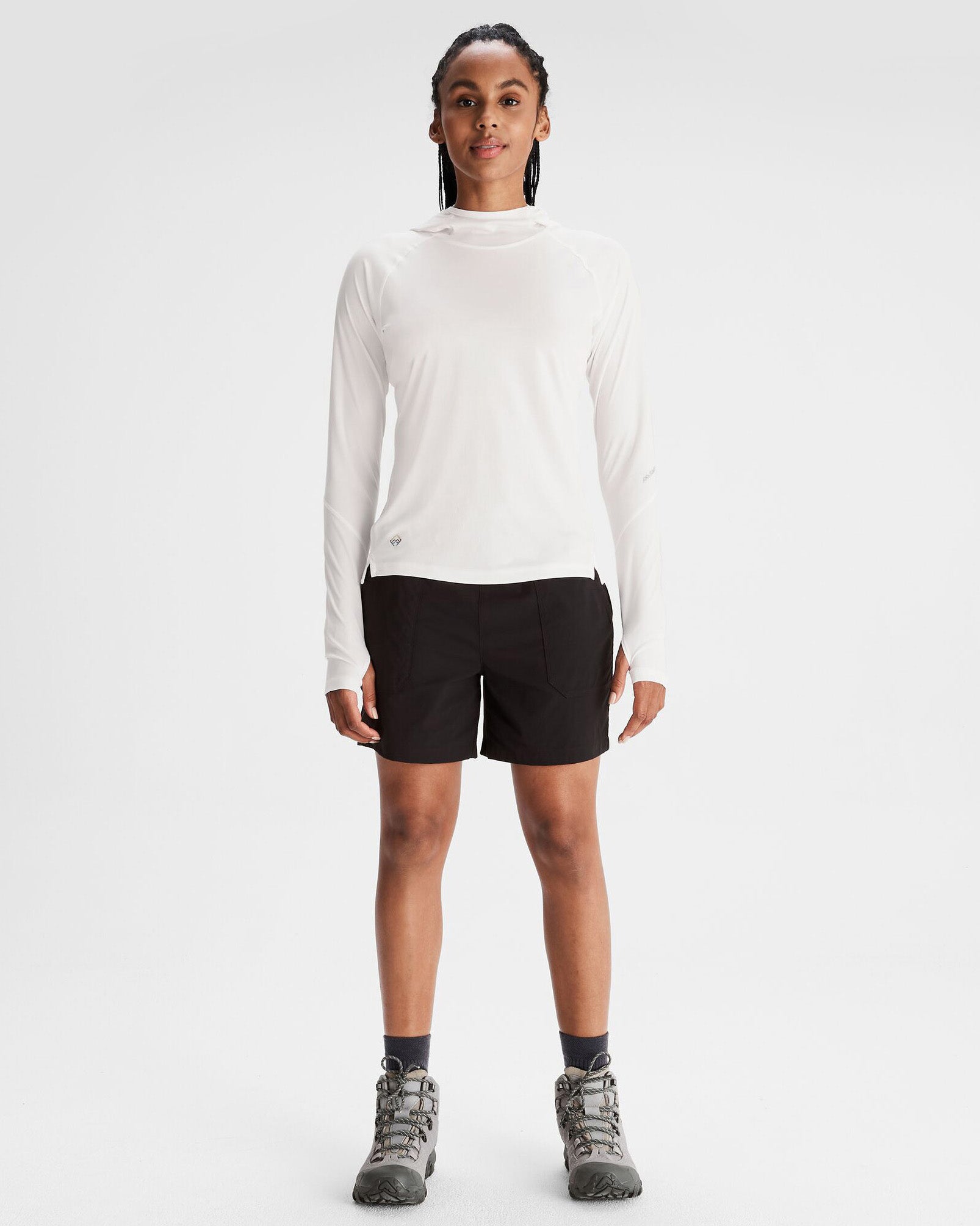 Women's SUN Stopper LT Hoodie - UPF 50+ Sun Protection, Lightweight & Breathable White Hoodie for Outdoor Activities, Hiking & Running