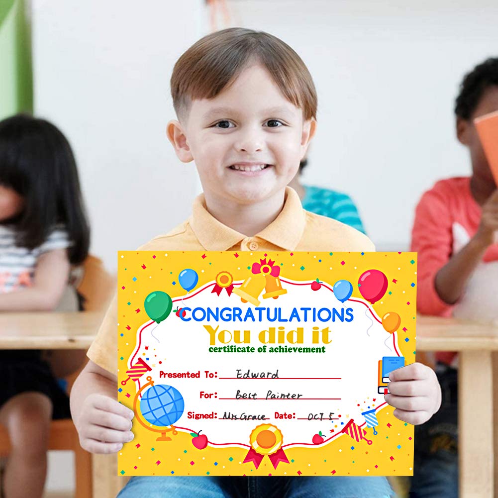 30PCS Kids Award Certificates 8x10 Inch - Classroom & School Supplies for Teachers