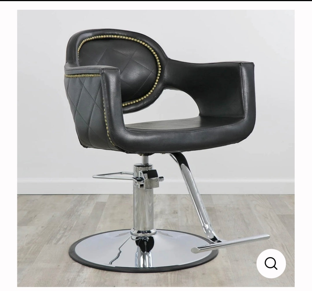 Juliet Salon Chair - Professional Hydraulic Barber Styling Chair with Adjustable Height & Footrest for Hairdressing, Beauty Salons & Home Use