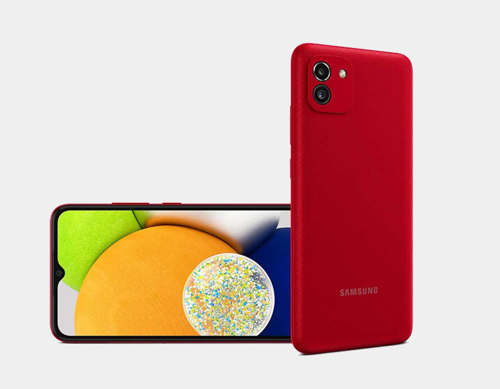 Samsung Galaxy A03 A035M 32GB 3GB RAM Dual SIM Unlocked GSM Phone (Latin Version) - Red | Budget Smartphone for Streaming, Social Media & Everyday Use