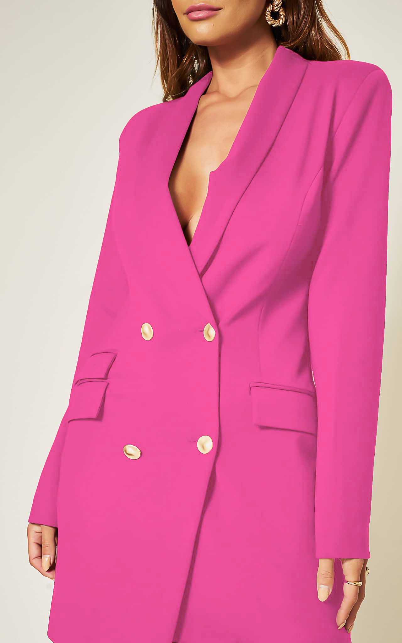 UNIQUE 21 Women's Luxe Stained Asymmetric Blazer Dress - Elegant Casual Office Wear for Work, Parties & Special Events | Perfect for Business Meetings, Cocktail Parties & Formal Occasions