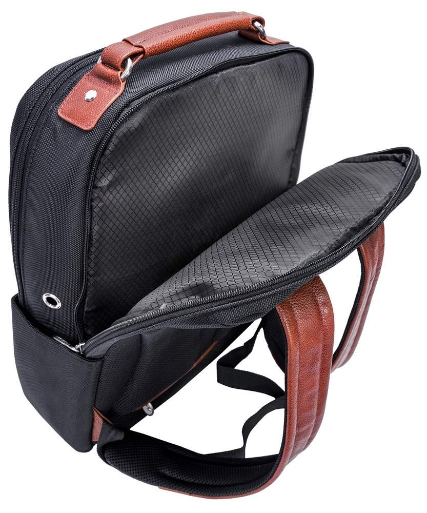 McKlein U Series Logan Laptop Backpack - 15.6 Inch Waterproof Nylon Business Bag for Men & Women - Perfect for Office, Travel & College (Black, Model 79085)