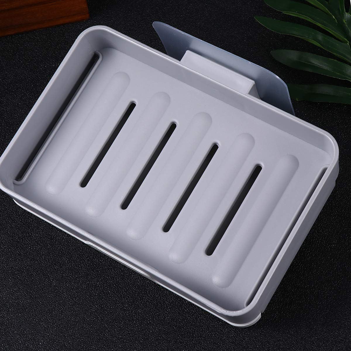 Strawberry Adhesive Soap Dish - No Punching Soap Holder for Bathroom & Kitchen - Body Wash Container, Sponge Tray, Scrubber Organizer - Perfect for Shower, Sink, and Countertop Organization