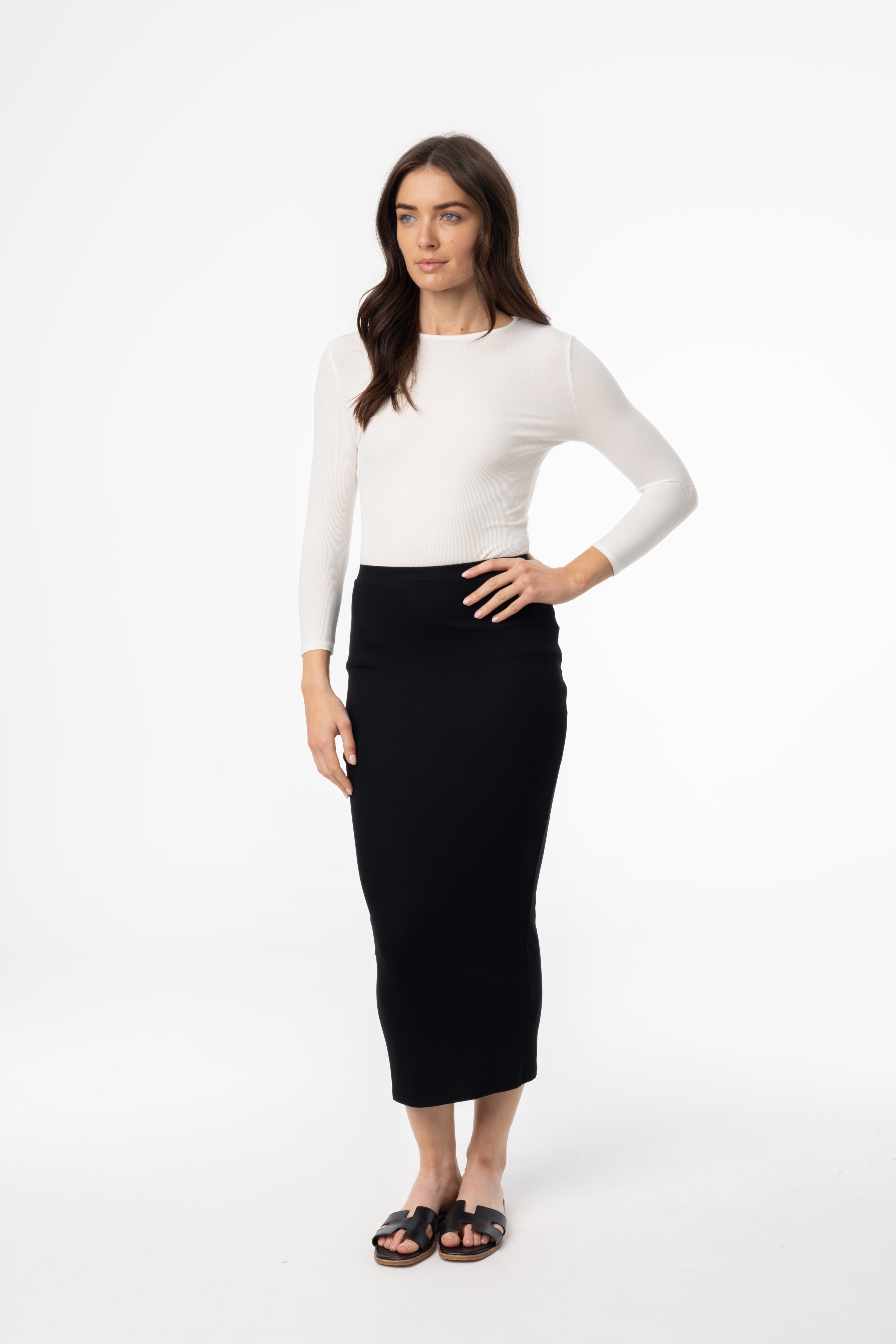 Black Solid Skirt Leggings - High Waist Stretchy Comfortable Yoga Pants for Women - Perfect for Workout, Running, Yoga & Casual Wear