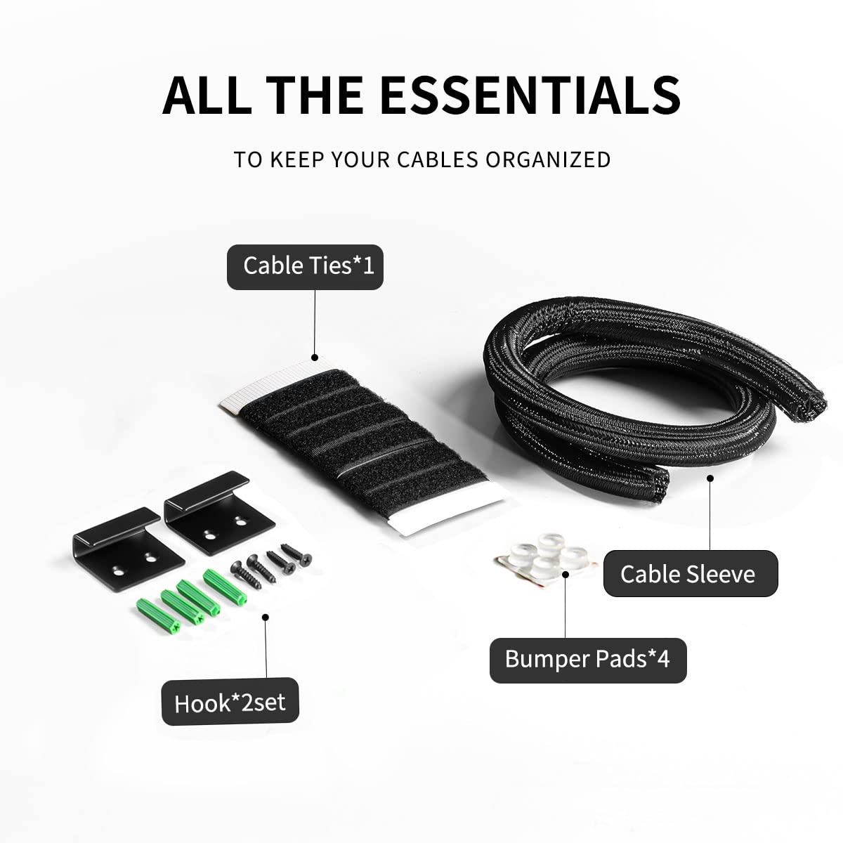 Premium Walnut Cable Management Box - Large Cord Organizer with Protector Sleeve for Home & Office | Hide Wires & Organize Cables for TV, Computer, Desk & Entertainment Centers