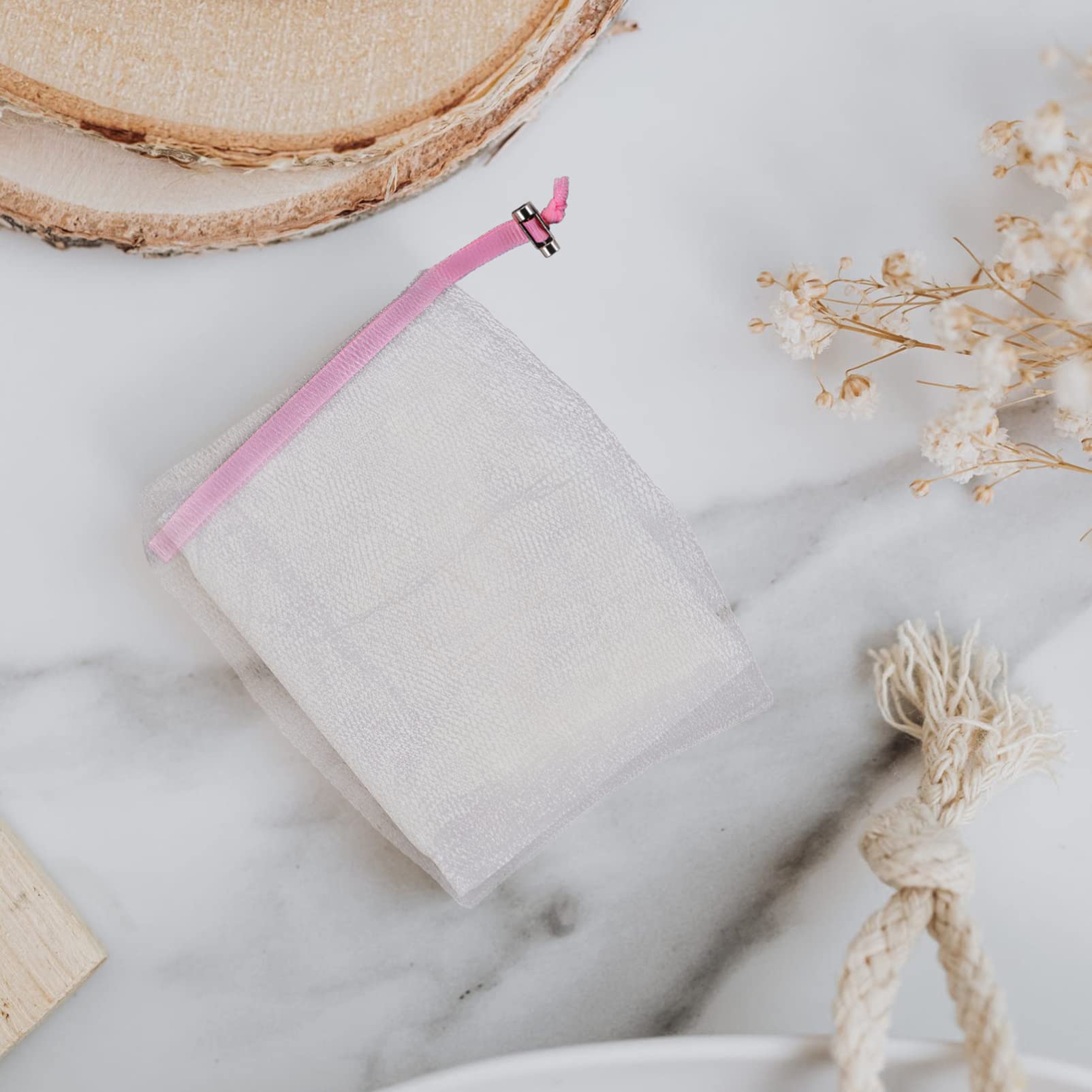 8PCS Mesh Soap Saver Bags with Drawstring - Reusable Exfoliating Shower Pouches for Face Cleansing & Body Scrub - Perfect for Bath, Travel & Eco-Friendly Soap Storage