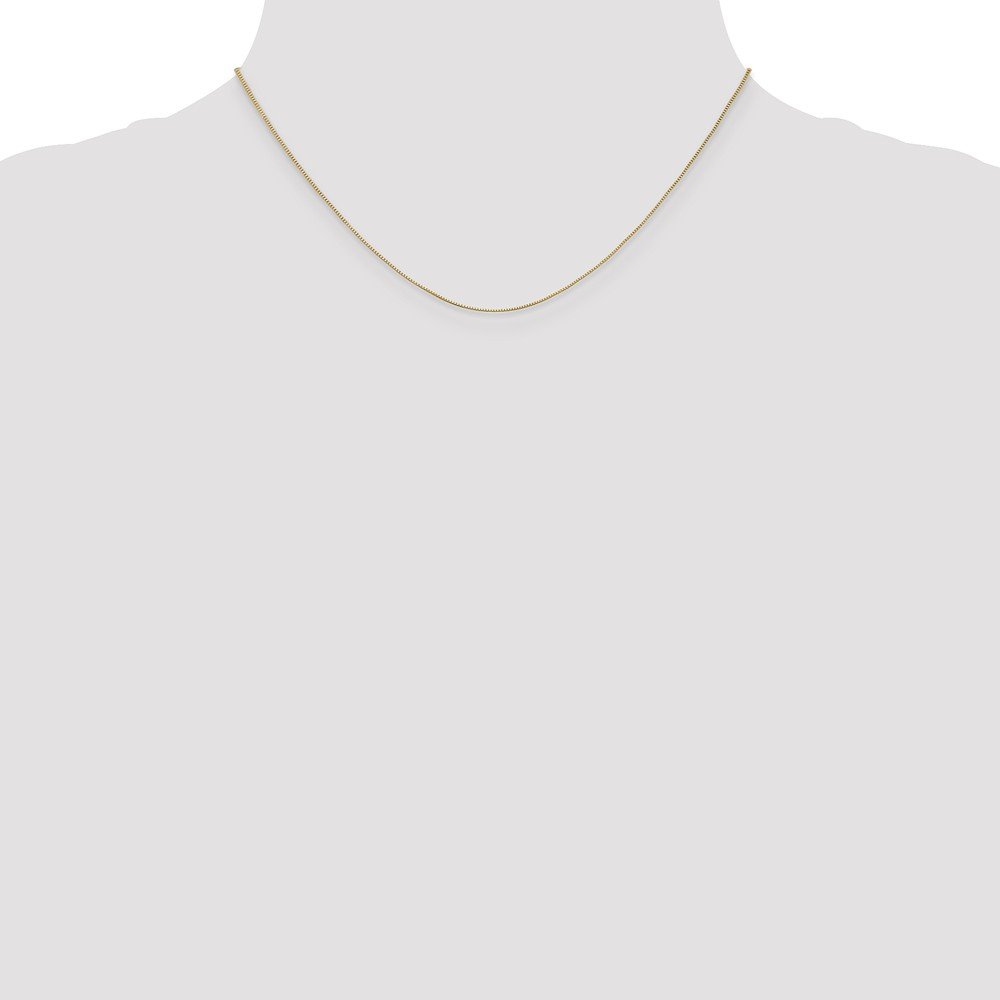 14K Solid Yellow Gold 0.5mm Baby Box Chain Necklace with Lobster Clasp - Dainty Minimalist Jewelry for Women, Perfect Gift for Birthday, Anniversary & Everyday Wear