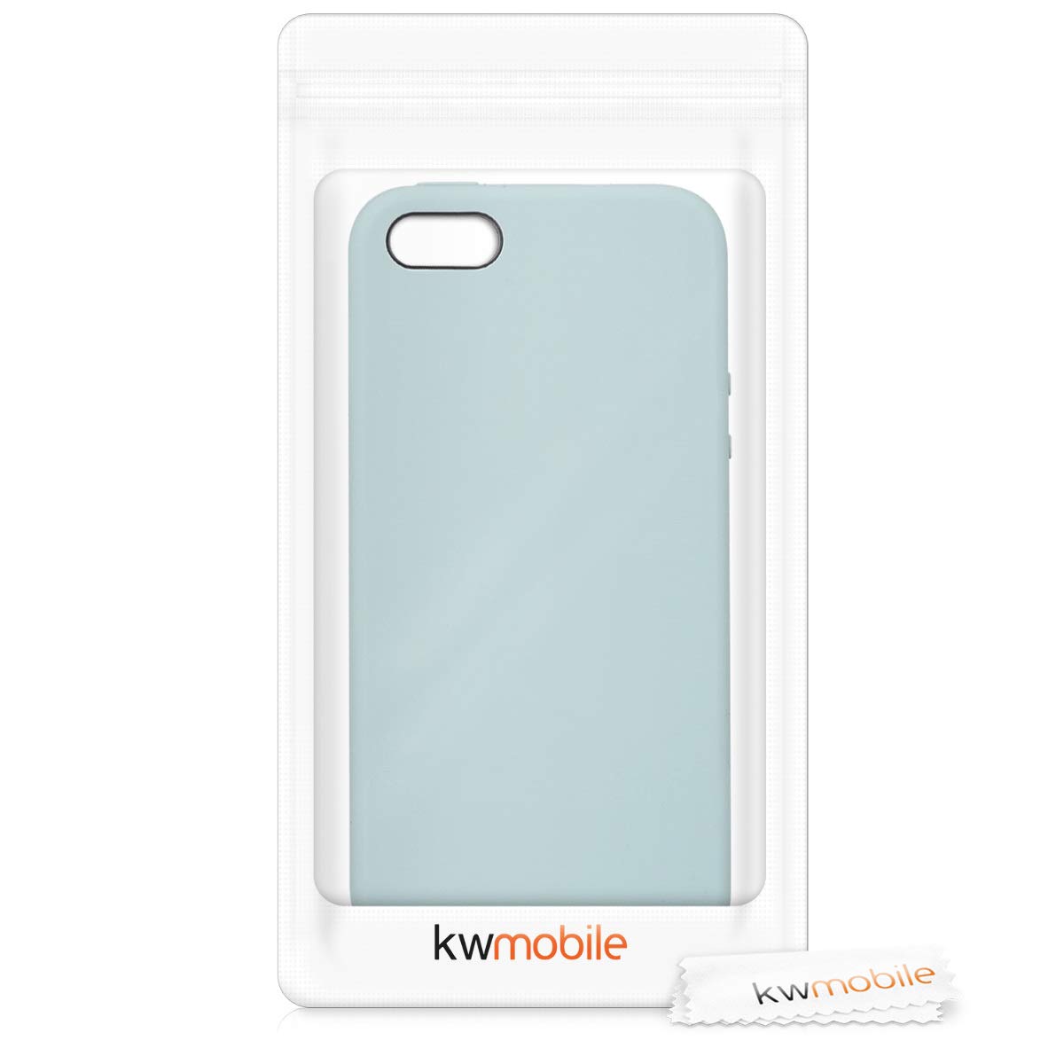 kwmobile Premium TPU Silicone Case for Apple iPhone SE (1st Gen 2016) / iPhone 5 / iPhone 5S - Soft Matte Mint Green Phone Cover - Slim Protective Shockproof Design for Everyday Use & Outdoor Activities