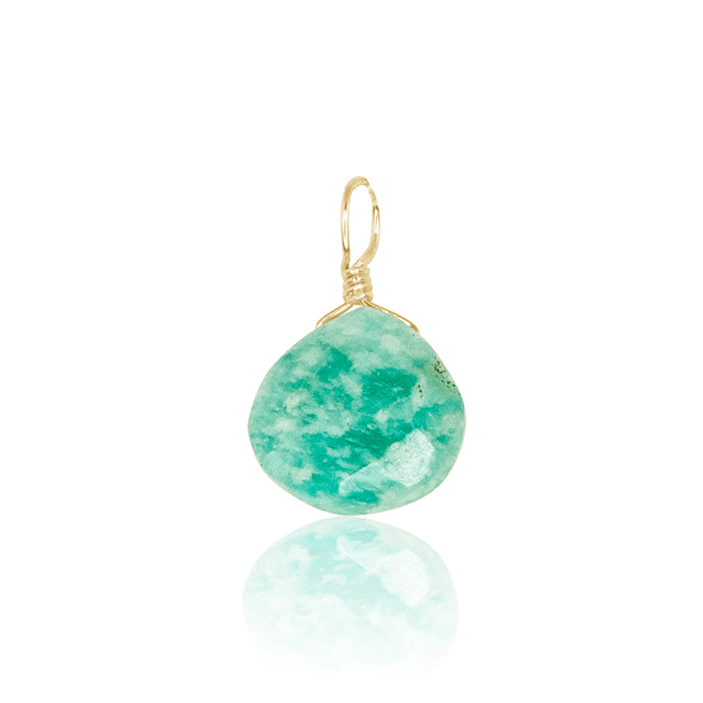 Amazonite Teardrop Pendant Necklace - Natural Gemstone Jewelry for Women - Perfect for Everyday Wear, Gifts & Spiritual Healing