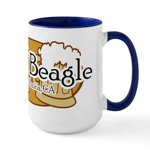 White/Navy Inside - Regal Beagle Large Mug